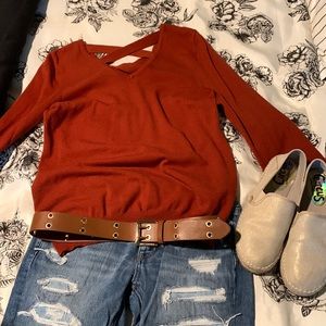 Sweater, Sexy open back design, slightly used no wear marks looks new